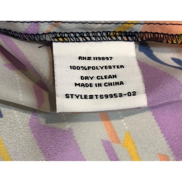 Collective Concepts Women's Size L Colorful Geometric Print Cropped Blouse - Picture 9 of 9